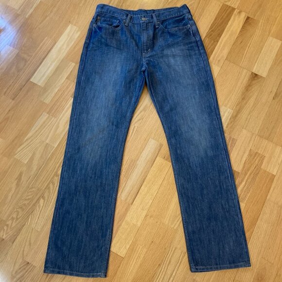 Levi's 514 Straight Fit Medium Wash Denim Jeans Size 34 x 34 - Picture 1 of 8